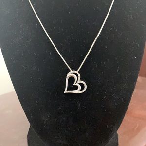 Double heart necklace